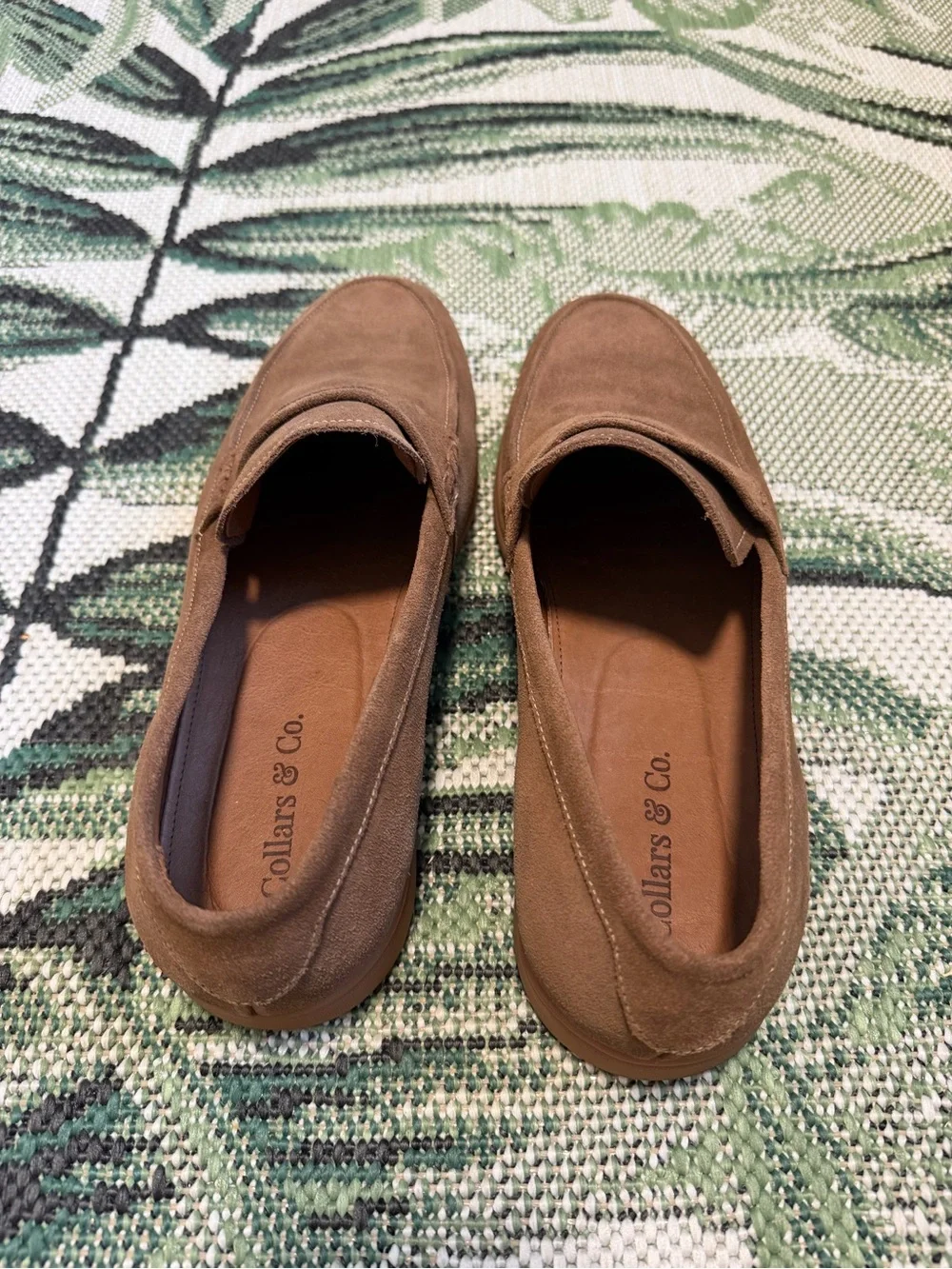 Collars & Co Brown Suede Sigaro Penny Loafers Men Dark Tobacco Size 11